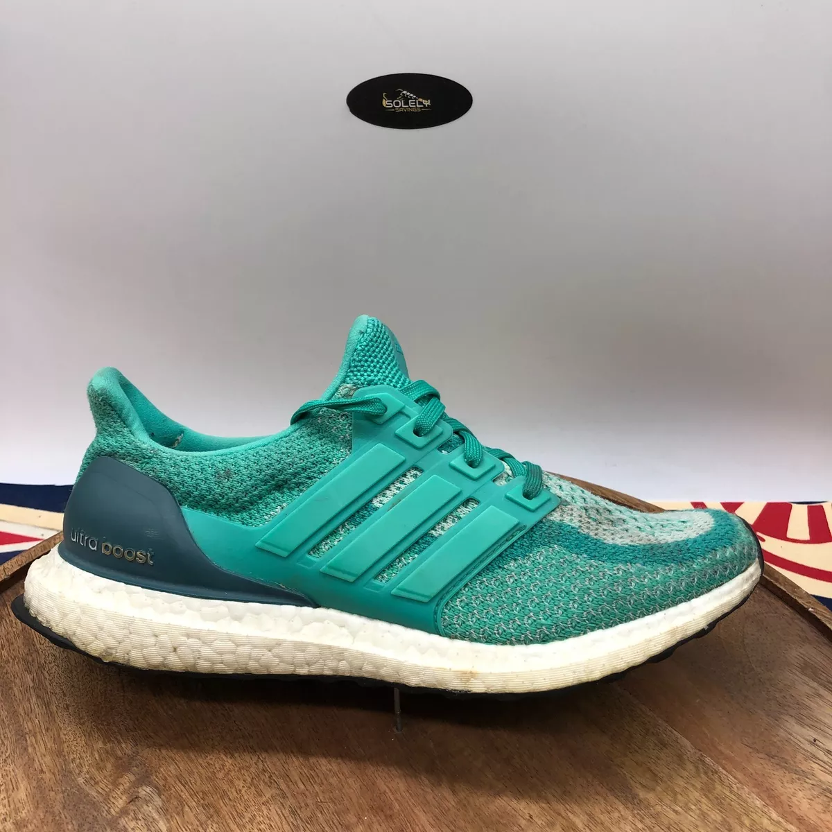 Adidas Womens Ultra Boost 2.0 AQ5937 Mint Teal Green Low Top Lace