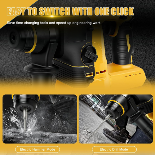 Electric Goddess Brushless Electric Breaker Hammer Drill Cordless Rechargeabl Mu - Picture 12 of 13