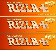 3x Rizla ROLLING PAPERS LIQUORICE Single Wide *DISCOUNTS!* *FREE USA SHIPPING*