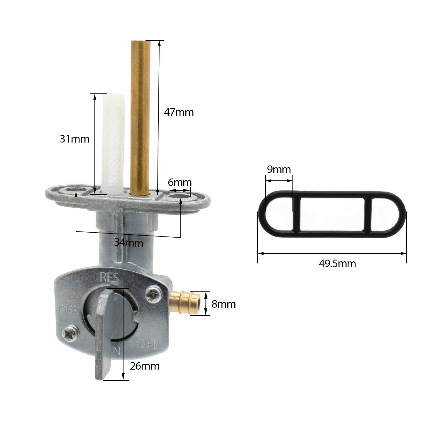Petcock Fuel Tank Switch Valve For POLARIS Trail Blazer Trail Boss 250 (199305) 740866100000 eBay