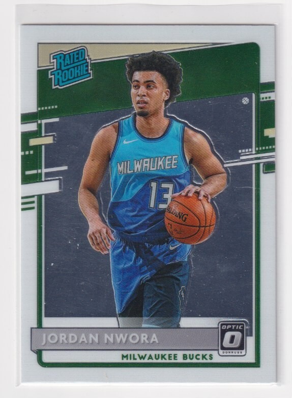 2020-21 Panini Donruss Optic Rated Rookie Jordan Nwora RC #189 Bucks
