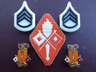 Us Army Signal School Patch Crest Pin Ssg Rank Lot Military Instructor Vintage