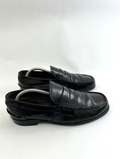 Prada Black Leather Penny Loafers Size 8 UK