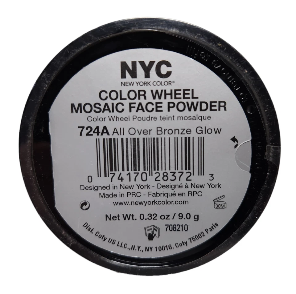 NYC New York Color Wheel Mosaic Face Powder 724A All Over Bronze Glow NEW Sealed - Image 2 of 2