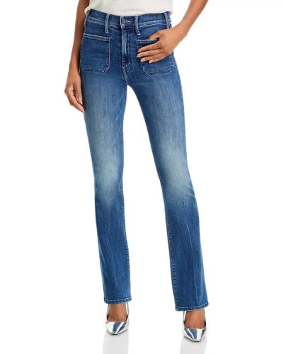 MOTHER The Patch Pocket Insider High Rise Jeans in Caving In Size 28 NEW $268