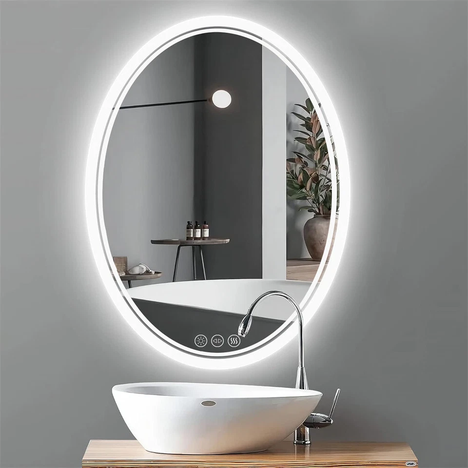 Espejos de baño con luces espejo tocador LED regulable antiniebla IP56 impermeable Foto 4 de 4