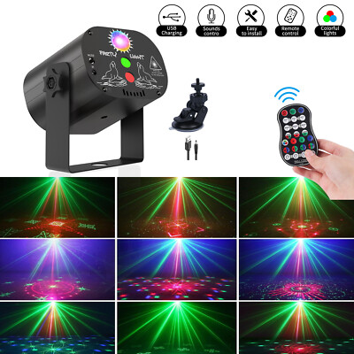 480 Muster Laser Projektor RGB UV LED USB KTV Party DJ Disco Bühnenbeleuchtung