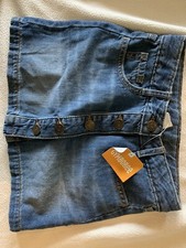 Gymboree Little Girl blue denim button skirt Size 4t NWT