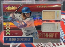 2020 Absolute Memorabilia Vladimir Guerrero Jr Grip It-N-Rip It Dual Relic /99
