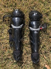 Under Armour Converge II Pro Baseball Catcher's Leg Guards Set Black UALG4-AP