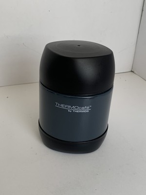 Thermos 12 oz ThermoCafe Stainless Steel Insulated Vacuum Food Jar Gray NEW