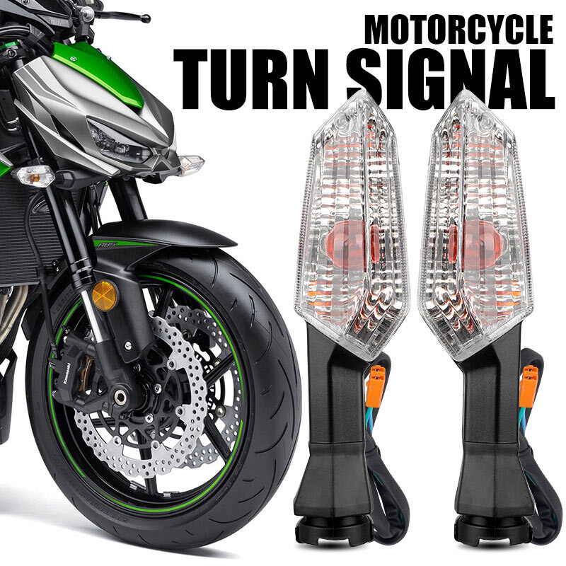 2PCS Turn Signal Lights Front/Rear For KAWASAKI Z125 Z250 Z300