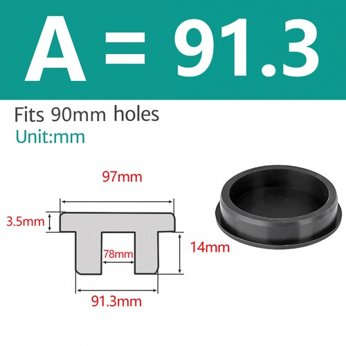 Black Silicone Rubber Round Hole Plugs Blanking End Cap Tube Pipe Insert Bungs - Picture 68 of 94