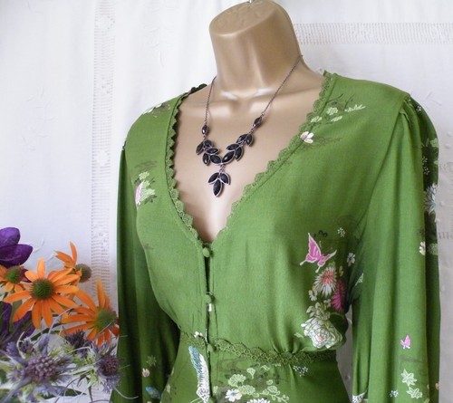👗***MONSOON BNWT "DREW GREEN" DRESS SIZE 24***👗 - Picture 3 of 7