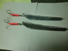 Hammered & Smooth Cod jigs Bright chrome paint backed on 