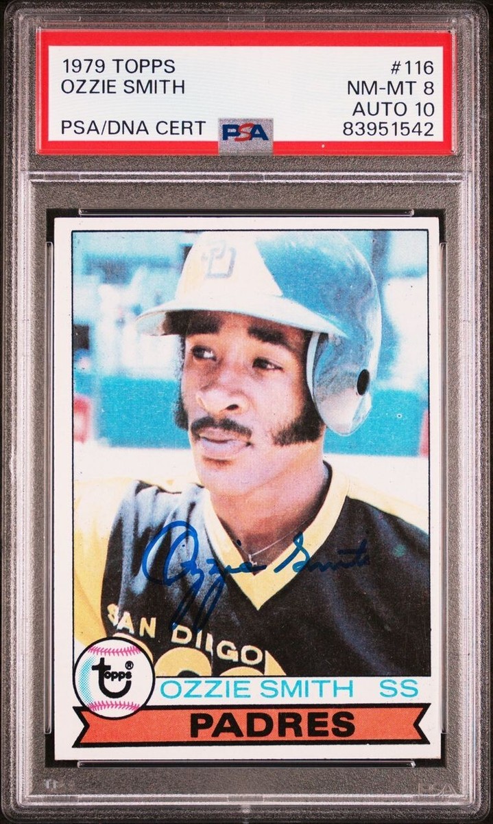 Ozzie Smith RC 1979 Topps #116 Rookie Auto PSA 8 NM-MT Auto 10 | eBay