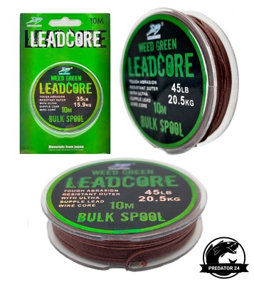 10m MIRACLE Leadcore Leader Lead Core Karpfenvorfach Vorfachmaterial 35lb 45lb