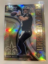 2020 Select Football - Drew Brees UNBREAKABLE Insert #U17 SILVER Prizm - Saints