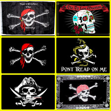 6 Pack 3x5 Pirate Flag Flags Pirates of the Caribbean Collection Set  3 