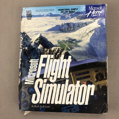Microsoft Flight Simulator MS-DOS Floppy Disk Version Box 3.5'' disks New