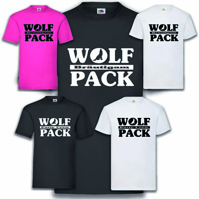 T-Shirt JGA Wolf Pack Hangover Junggesellenabschied Groom Bachelor Herren S-5XL
