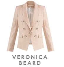 VERONICA BEARD Dickey Jacket Women sz 4 Tan Beige DIEGO Cropped Blazer NWT