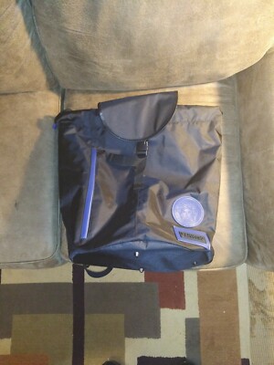 Versace Stylish Unisex Backpack Blue/Black Rucksack Weekend
