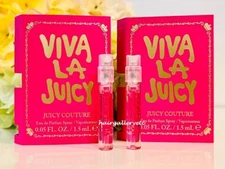 2 Juicy Couture Viva La Juicy  Eau de Parfum 1.5 ml Sampler Vial NEW & FRESH