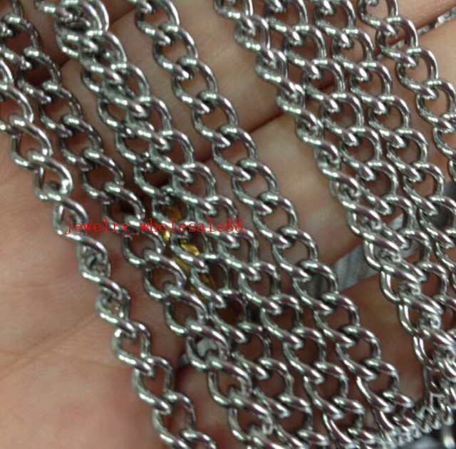 10meter Lot Silver Link Chain Stainless Steel Jewelry Finding Marking