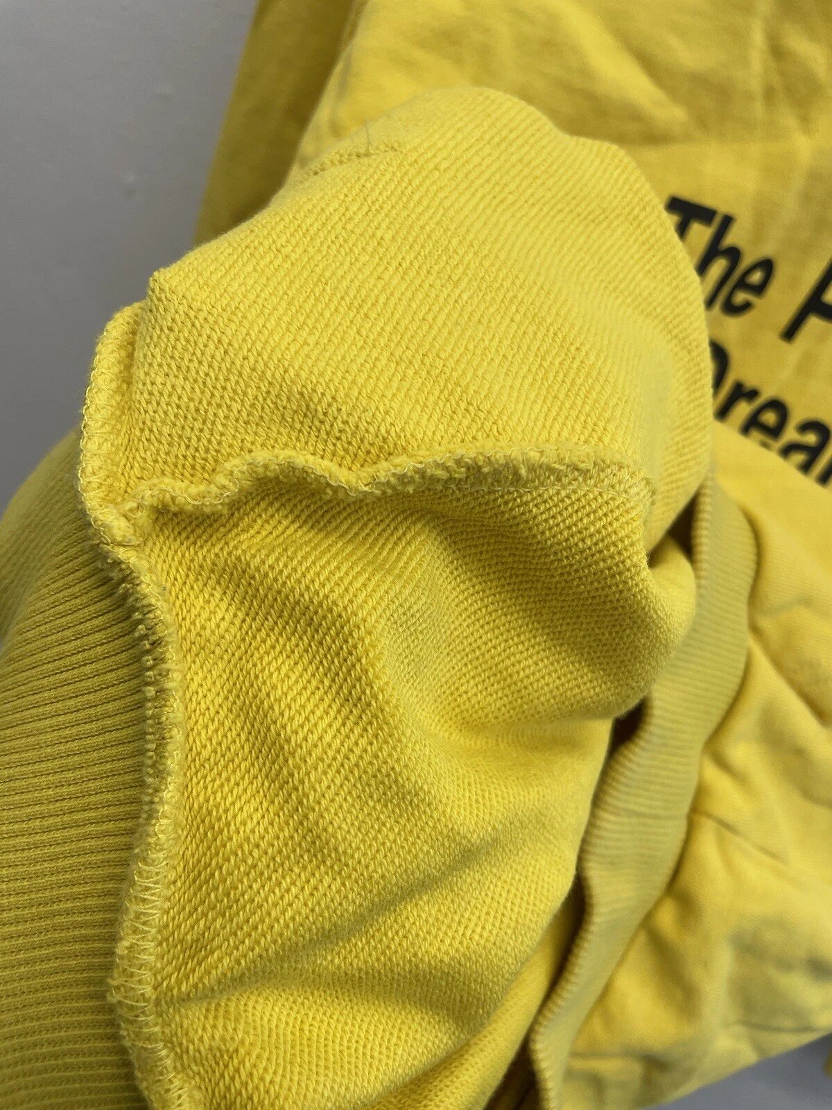 Autentica felpa con cappuccio BALENCIAGA UOMO cotone giallo "Il potere dei sogni" taglia XS
