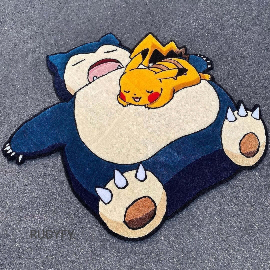 【OFFICIAL】Pokemon Pikachu Vintage Rug Pikachu Nintendo Card Retro Rug, Pokemon Game Boy Decor