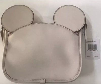 DISNEY X COACH Mickey Mouse Ears White Patricia Leather Saddle