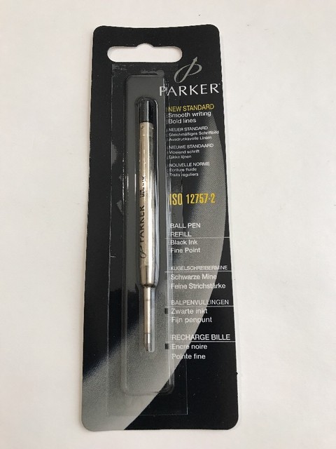 PARKER FINE POINT BLACK INK BALLPOINT REFILL-SEALED NEW OLD STOCK.