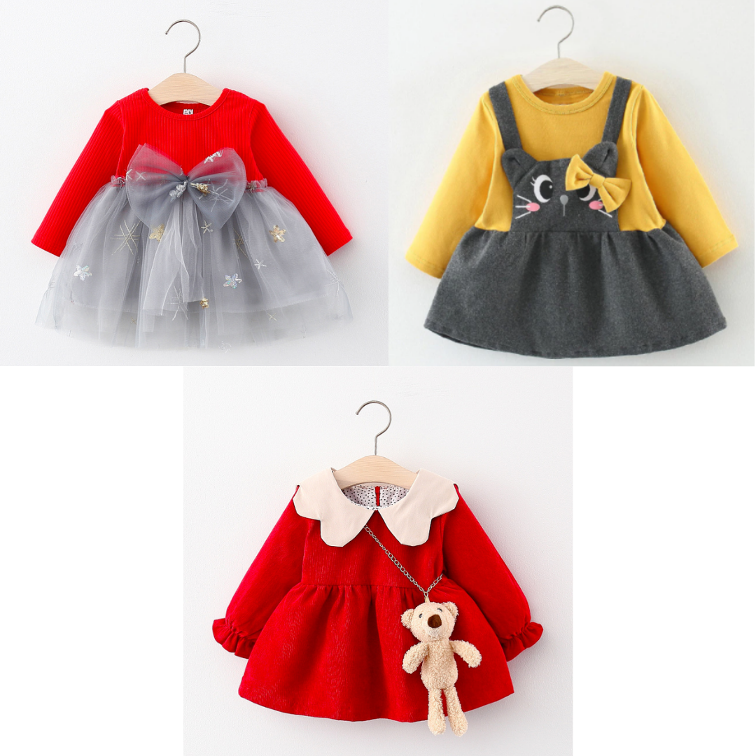 Vestidos Para Bebes Niñas Casuales Ropa De Moda Con Dibujos Animados Cotton  NEW | eBay