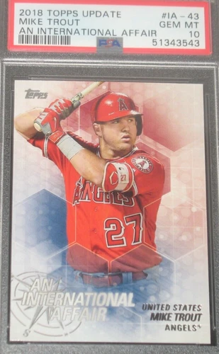 Mike Trout 2018 Topps Update An International Affair PSA 10 Gem Mint Angels IA43