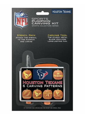Houston Texans Football NFL Halloween Pumpkin Carving Kit w/ 6 Stencils ...