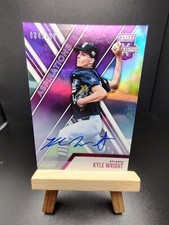 KYLE WRIGHT 2017 Panini Elite Extra Edition Baseball PURPLE ASPIRATIONS Auto 100