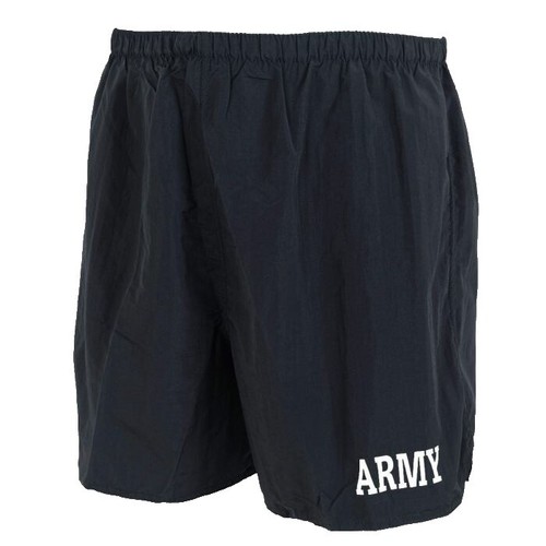 Military Black PT Silky Shorts - US Army Ranger Black Silk Shorts