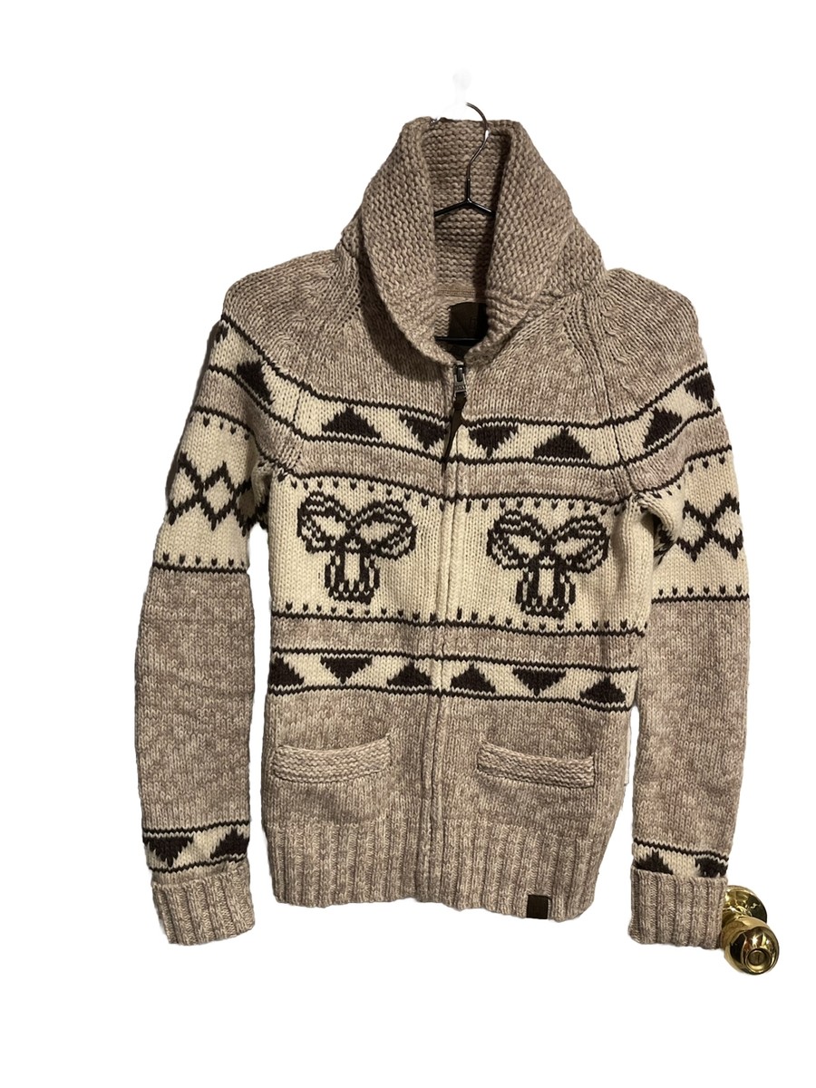 TNA Aritzia 100% Lambswool Sweater Zipper XS