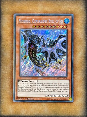 Yugioh Nidhogg, Generaider Boss of Ice MYFI-EN031 Secret Rare 1st Ed NM
