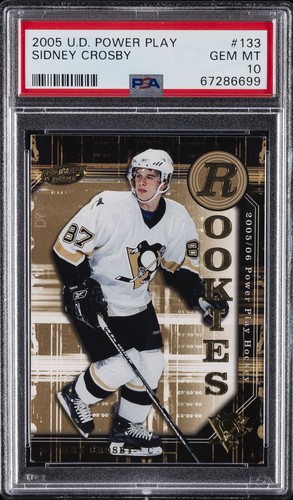2005 UD POWER PLAY #133 SIDNEY CROSBY ROOKIE RC PSA 10