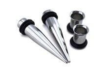 Urban Body Jewelry 1 Gauge Ear Stretching Kit - 1G - 7mm 2 1 Gauge, Silver