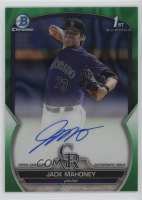 2023 Bowman Draft Green Lava Refractor 44/99 Jack Mahoney #CDA-JM Auto 0x5w