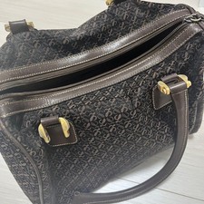 LOEWE Anagram Pattern Canvas Tote Brown Women's Pre-owned From Japan