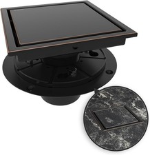 6" Square Shower Drain Oil Rubbed Bronze
