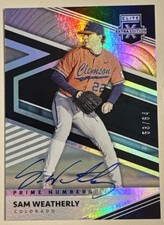 Sam Weatherly 2020 Panini Elite Extra Edition - #81 Prime Numbers B (RC, AU) /64