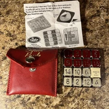 Fifteen Puzzle, metal enamel slide puzzle with pouch /insert 2000 Unused