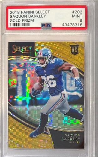 2018 Saquon Barkley Select Field Level Gold Prizm RC- PSA 9 Mint... #1/10 - Picture 1 of 2
