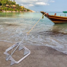 25lbs Foldable Boat Anchor, Galvanization Ship Anchor, Boat Sliding Cube Anchor 25lbs Foldable Boat Anchor, Galvanization Ship Anchor, Boat Sliding Cube Anchor - Image 1