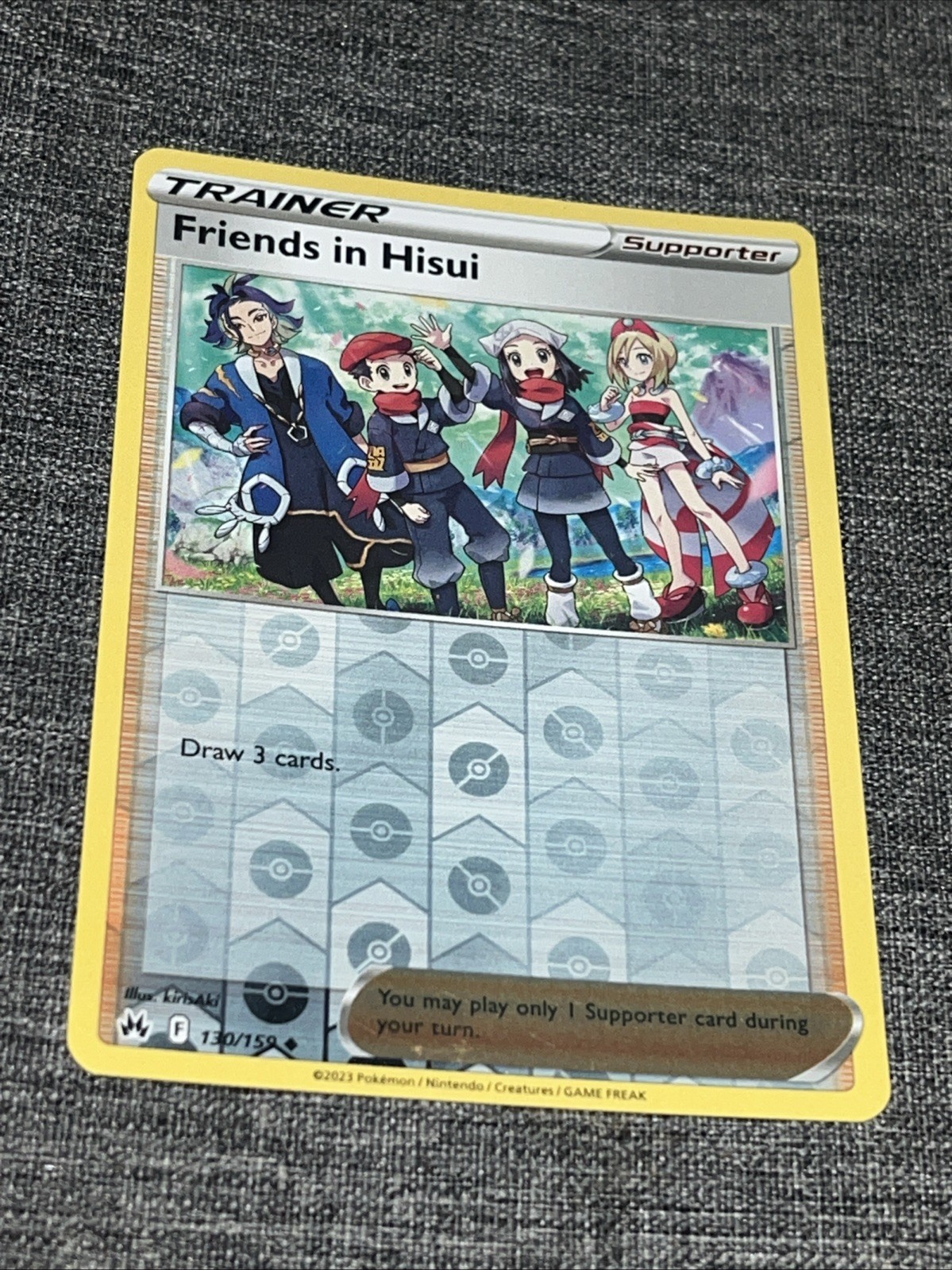 Friends in Hisui Pokemon TCG Crown Zenith 130/159 Reverse Holo Uncommon NM